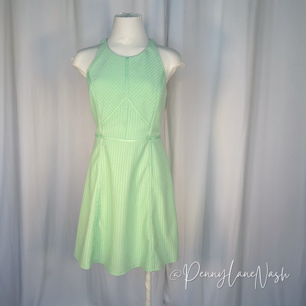Miami Sleeveless Fit & Flare Dress Mint Green - Picture 2 of 9